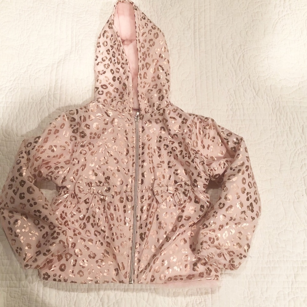 Penelope Mack pink leopard print dual pocket coat.